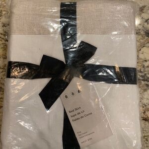 West Elm European Flax Linen Bed Skirt - King